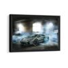 lamborghini aventador framed canvas black frame