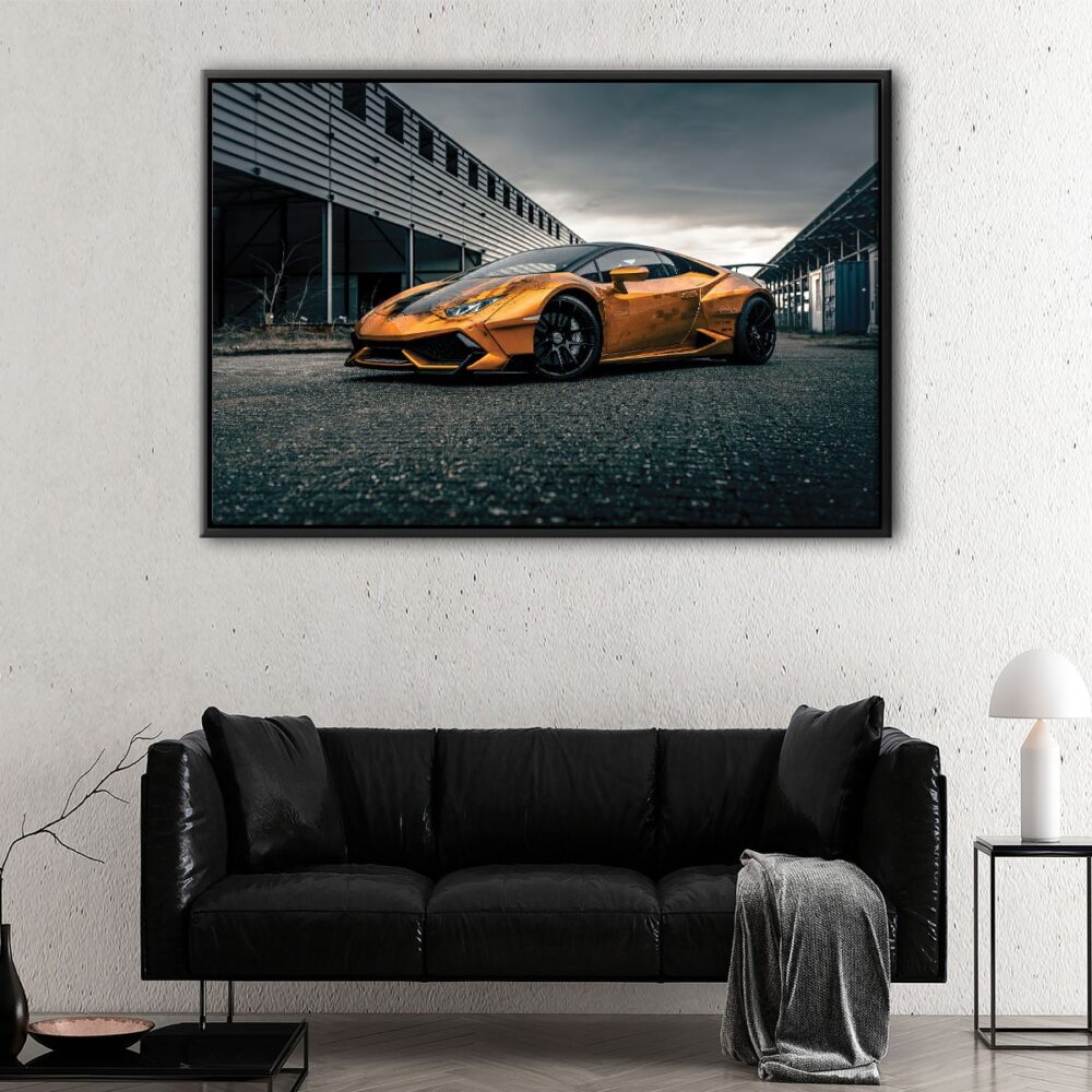 lamborghini huracan floating frame canvas