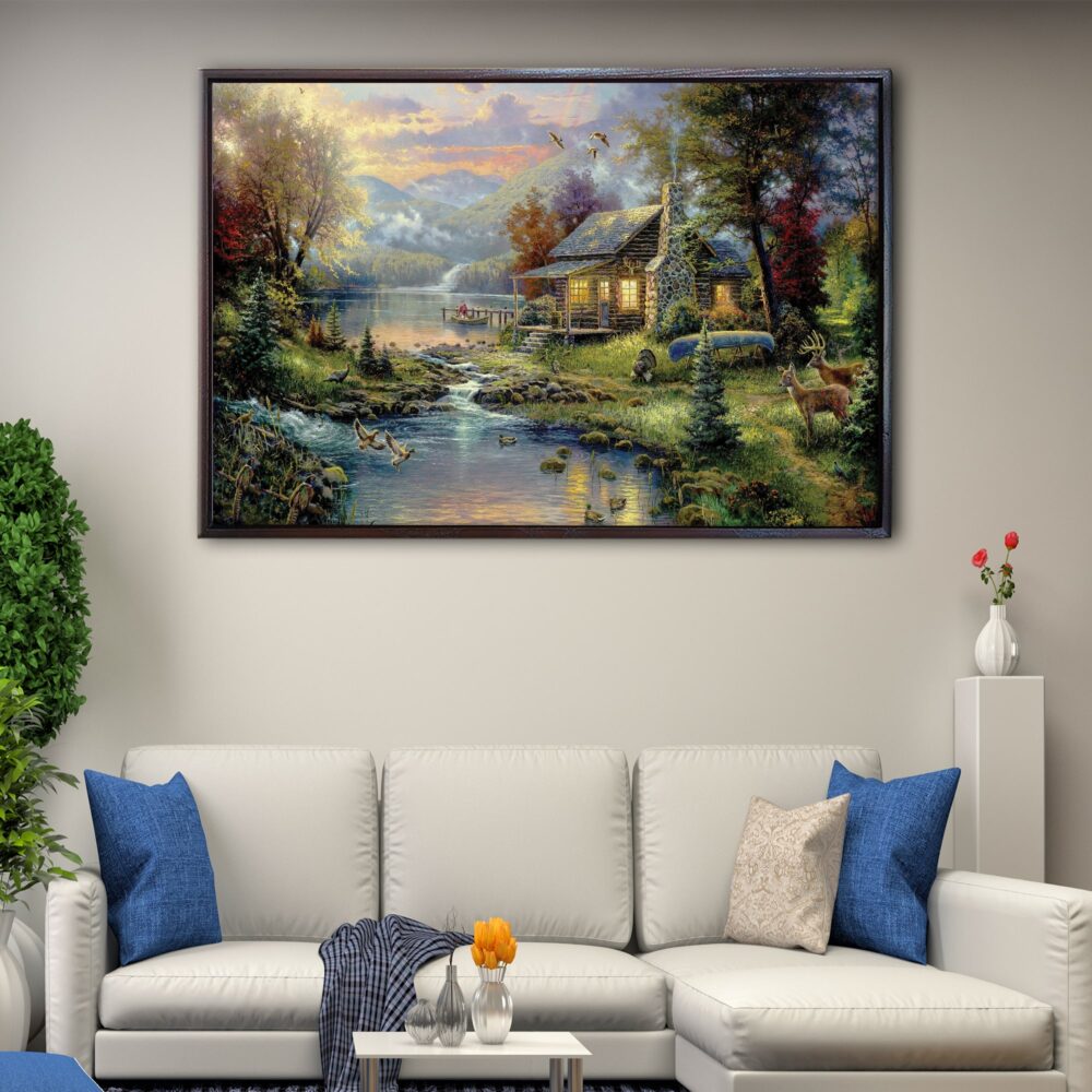 nature s paradise floating frame canvas-min