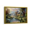 nature s paradise framed canvas gold frame-min