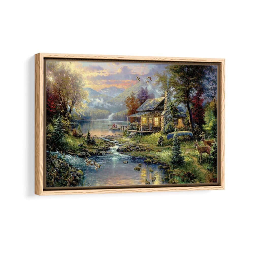 nature s paradise framed canvas natural beige-min