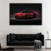 red bugatti chiron floating frame canvas