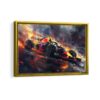 red bull racing f1 framed canvas gold frame