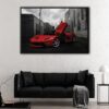 red ferrari floating frame canvas