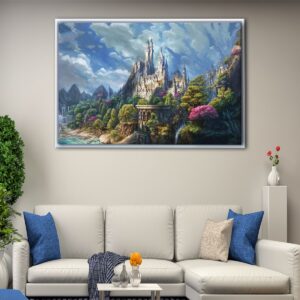 royal alinor castle floating frame canvas