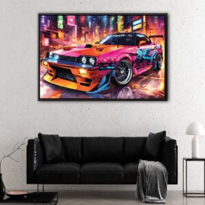 tokyo drift floating frame canvas
