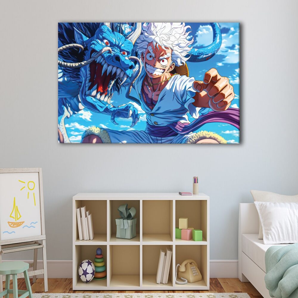 1 panel luffy vs kaido one canvas art