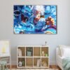 1 panel luffy vs kaido one canvas art