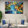3 panels house on the hill canvas art