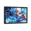 luffy vs kaido one framed canvas black frame