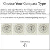 Centered Pacific Ocean Push Pin World Map - Classic Edition compass customization