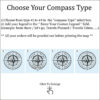 Centered Pacific Ocean Push Pin World Map – Colorful Edition compass customization
