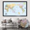 Centered Pacific Ocean Push Pin Worl