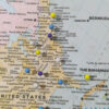 Classic AuthaGraph Push Pin World Map - USA zoom