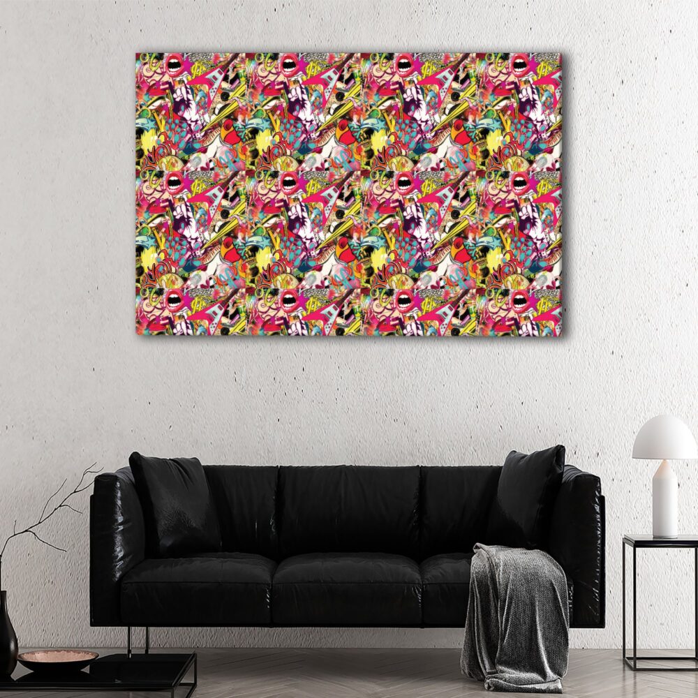 1 panel aesthetic collage canvas art