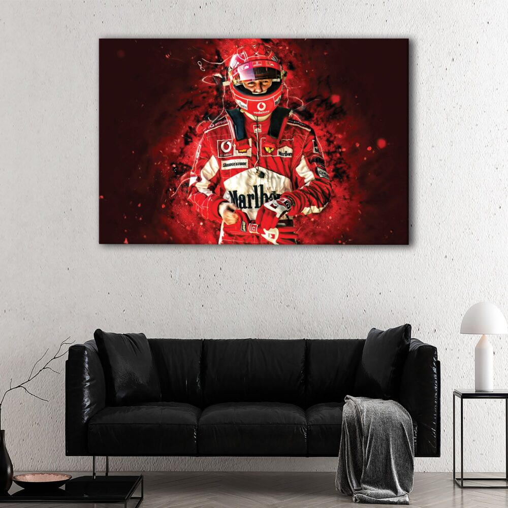 1 panel michael schumacher canvas art