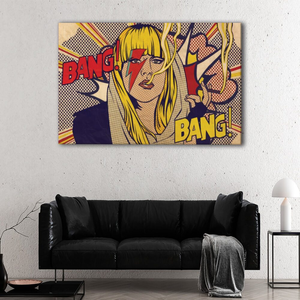 1 panel pop art girl canvas art
