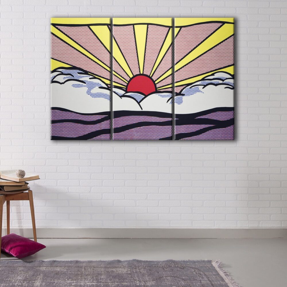 3 panels Sunrise canvas art