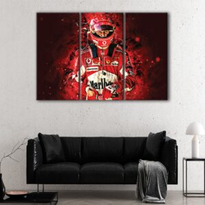 3 panels michael schumacher canvas art