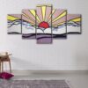 5 panels Sunrise canvas art
