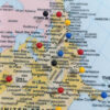 AuthaGraph Push Pin World Map – Colorful Edition USA Zoom