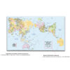 AuthaGraph Push Pin World Map – Colorful Edition detailed