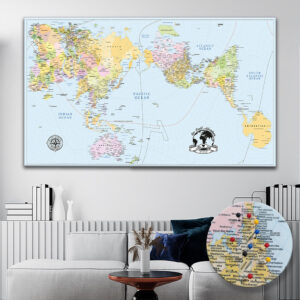 AuthaGraph Push Pin World Map – Colorful Edition featured