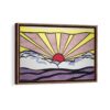 Sunrise framed canvas walnut brown