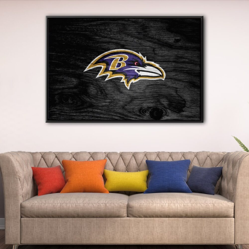 baltimore ravens floating frame canvas