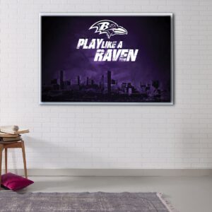 play like a raven floating frame canvas