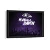 play like a raven framed canvas black frame