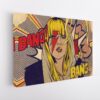 pop art girl stretched canvas