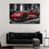 1 panel red corvette canvas art