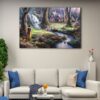 1 panel snow white discovers the cottage canvas art