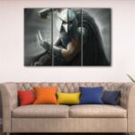 3 panels shredder canvas art