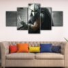 5 panels shredder canvas art