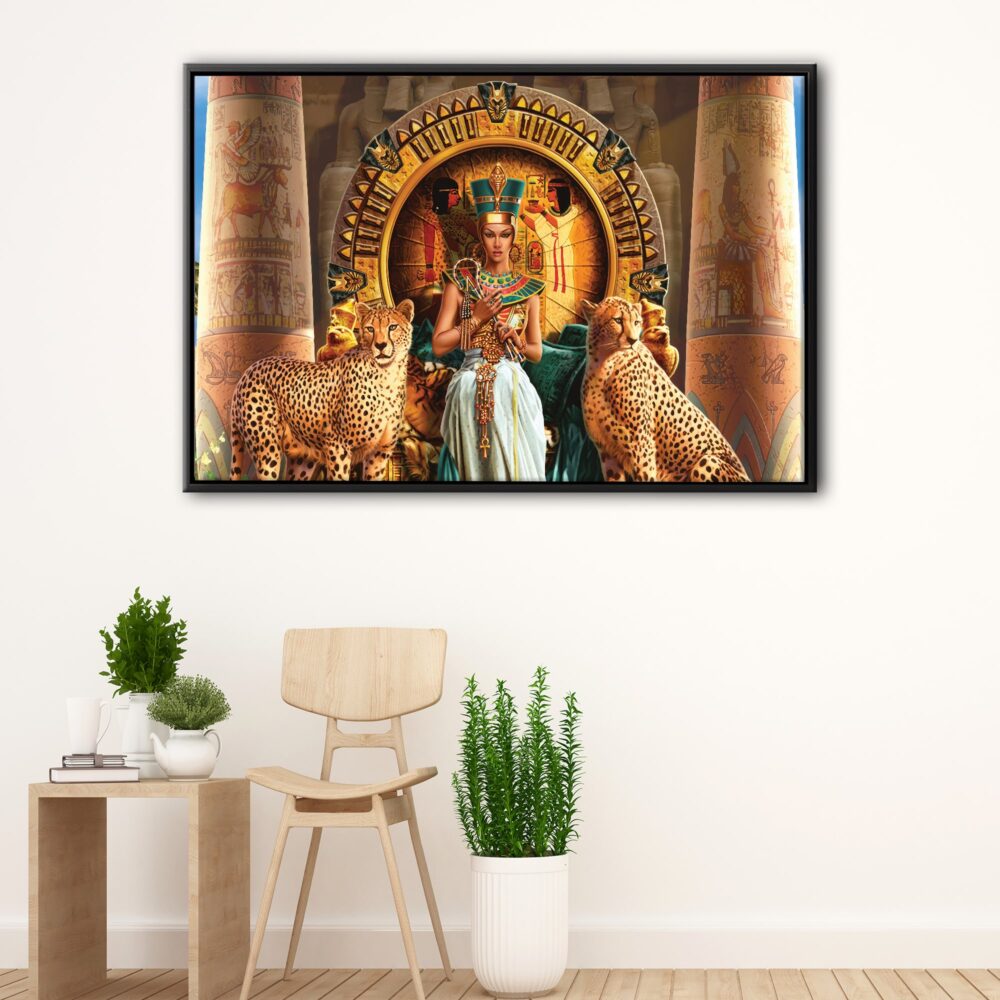 cleopatra floating frame canvas