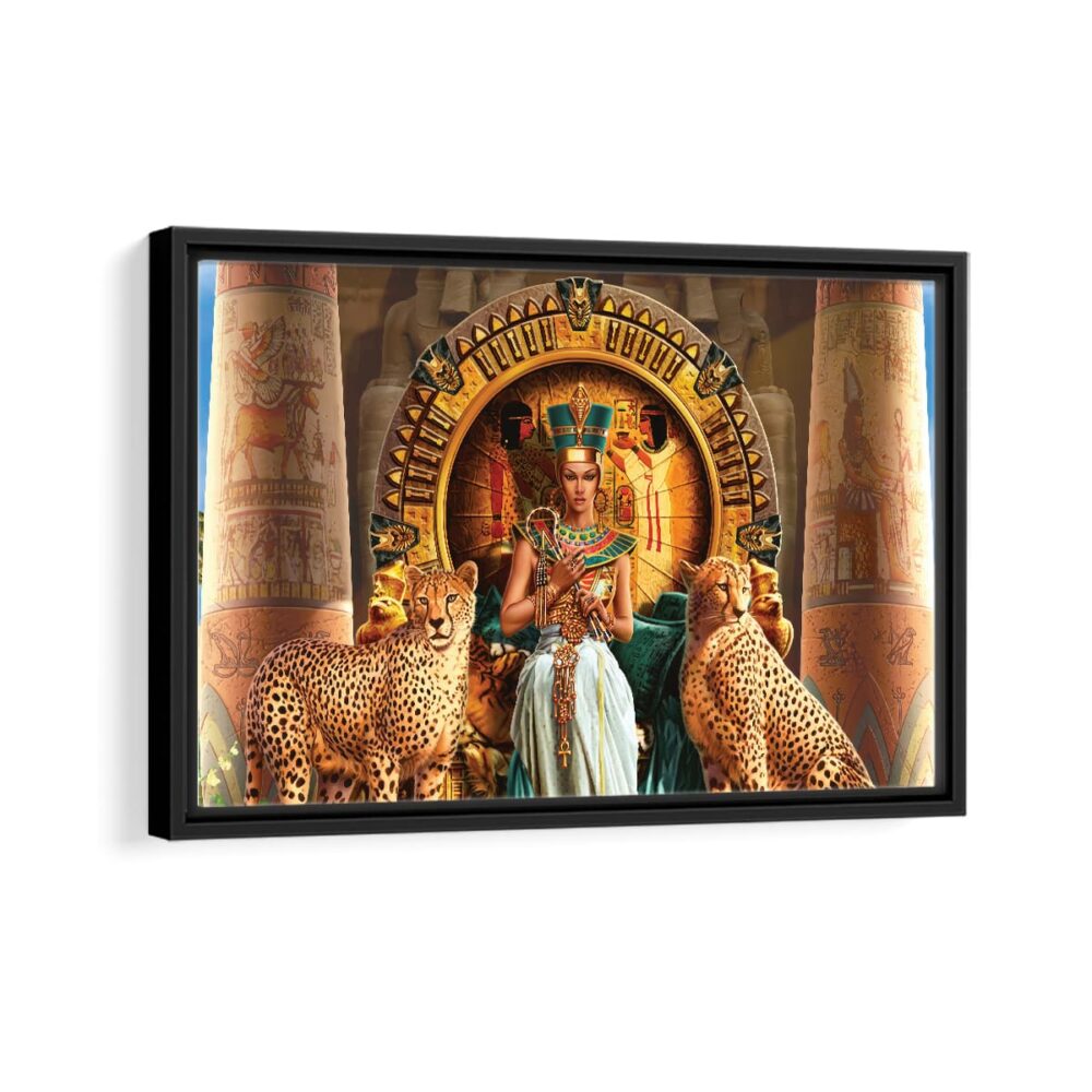 cleopatra framed canvas black frame