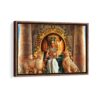 cleopatra framed canvas walnut brown