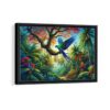 forest paradise framed canvas black frame