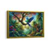 forest paradise framed canvas gold frame