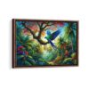 forest paradise framed canvas walnut brown