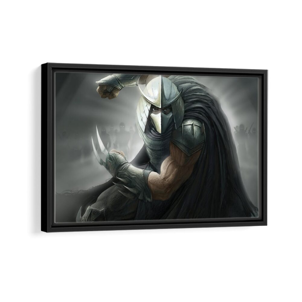 shredder framed canvas black frame