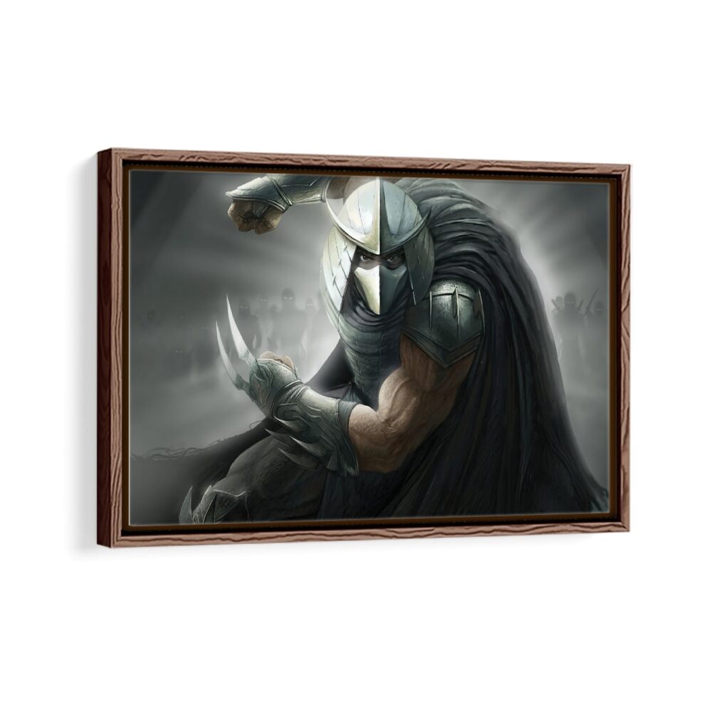 shredder framed canvas walnut brown