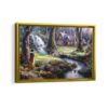 snow white discovers the cottage framed canvas gold frame