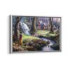 snow white discovers the cottage framed canvas white frame