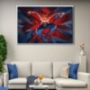 spider man leap floating frame canvas