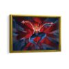 spider man leap framed canvas gold frame