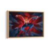 spider man leap framed canvas natural beige