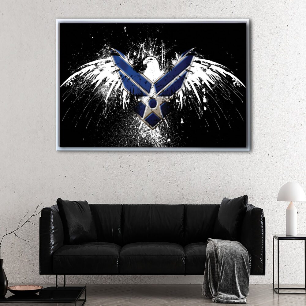 us air force floating frame canvas
